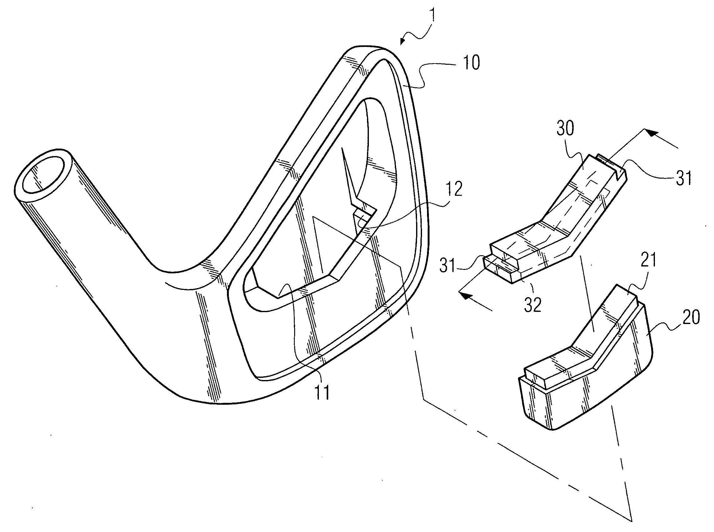 Golf club head with dual weighted parties having fixing structure