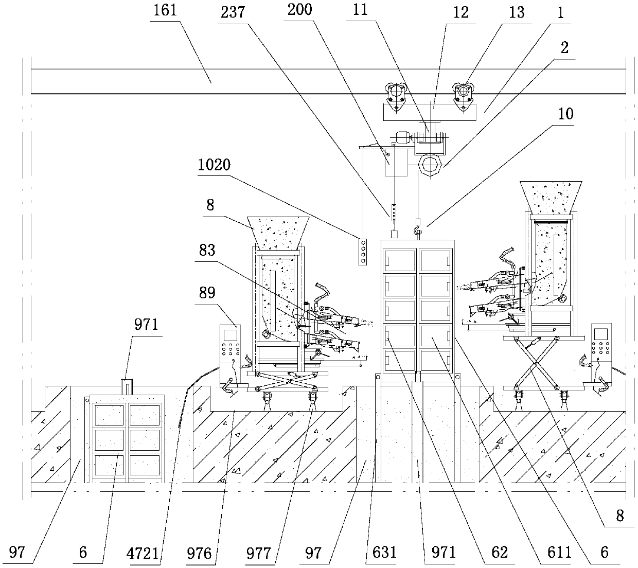 Abalone breeding feeding system with rising limiting device and weighing feeding machine