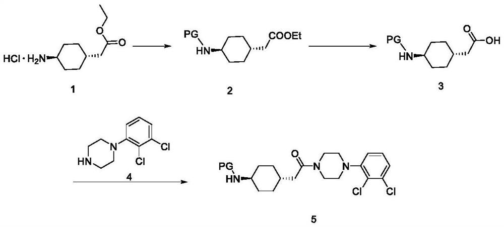 Preparation method of cariprazine and intermediate thereof