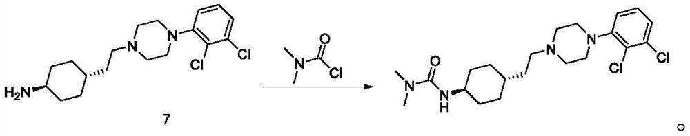 Preparation method of cariprazine and intermediate thereof