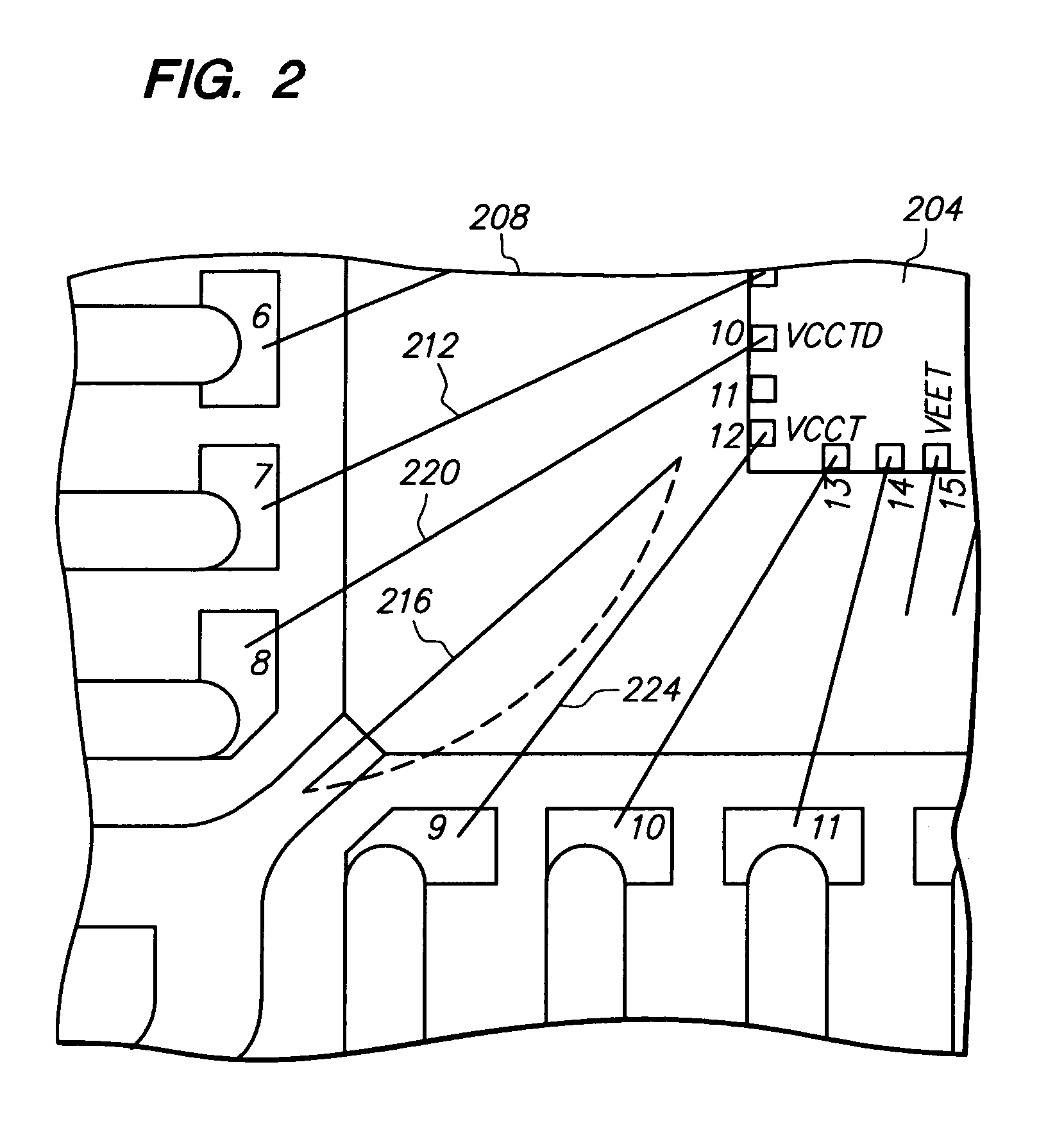 Bond wire loop for high speed noise isolation