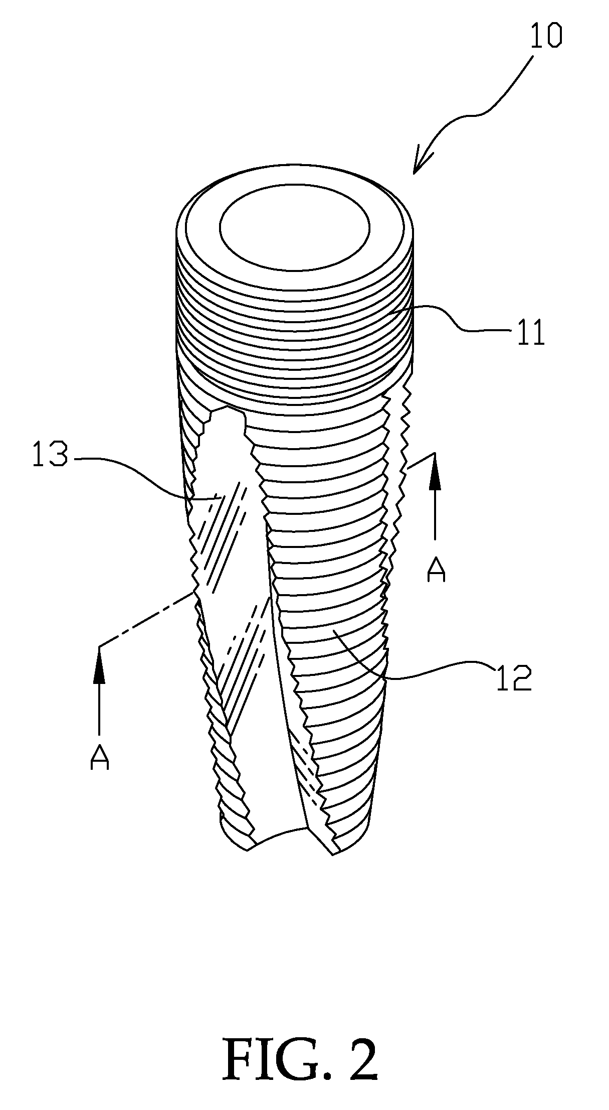 Implant root for tooth implanting