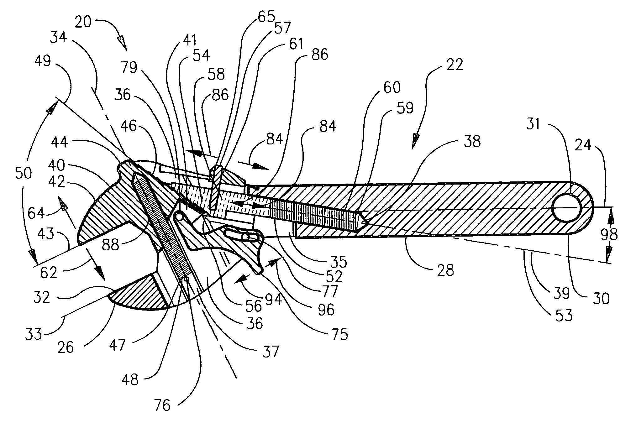 Adjustable wrench