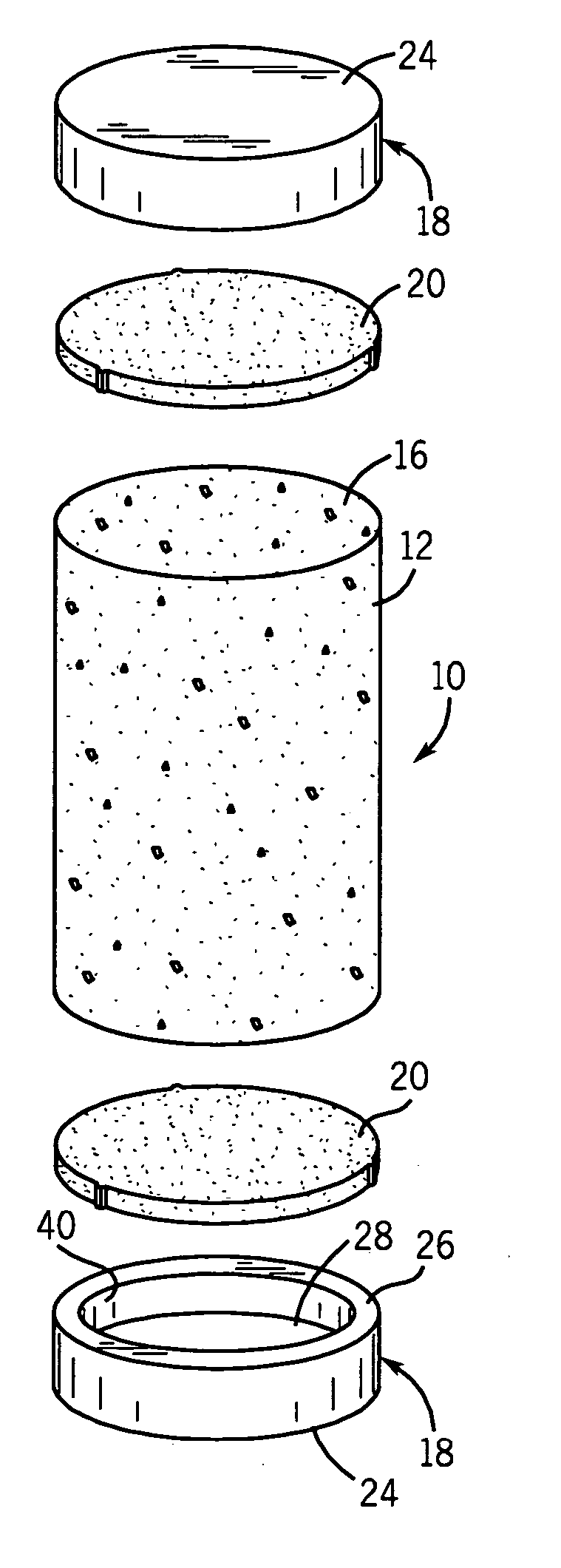 Unbonded system for strength testing of concrete cylinders