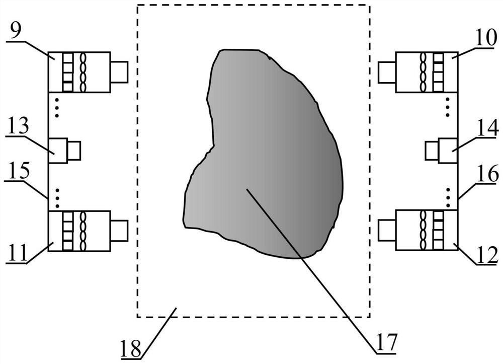 Three-dimensional detection method based on structured light and multiple light field cameras