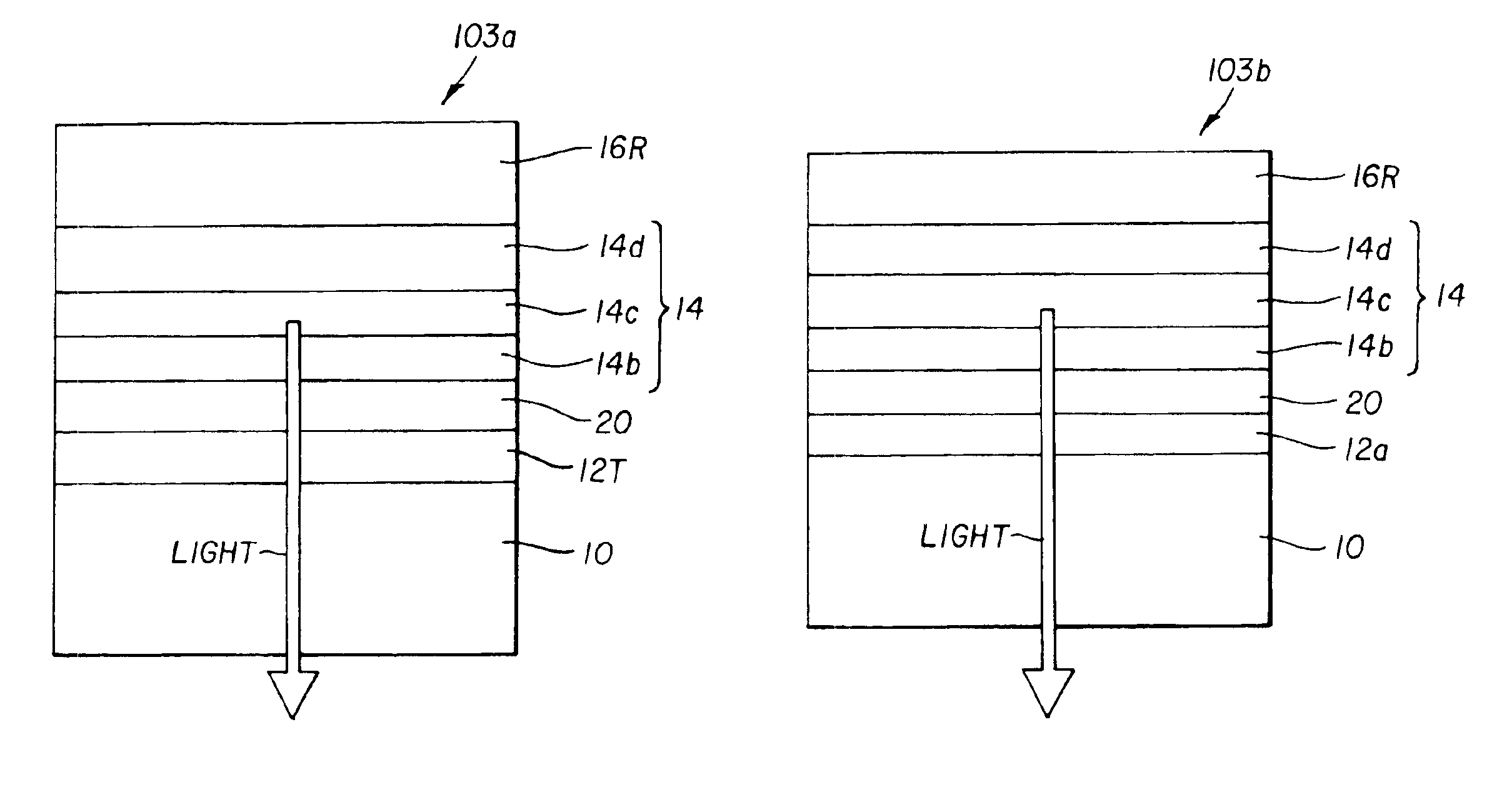 Microcavity OLED device