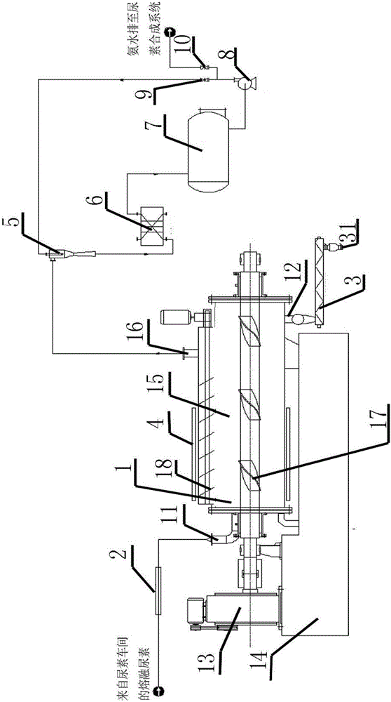 System and method for preparing crude cyanuric acid continuously by using urea