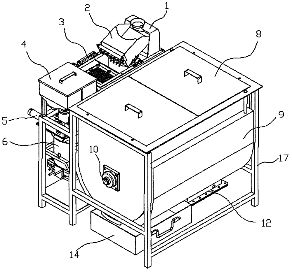 Resource circulation type human night soil treatment device