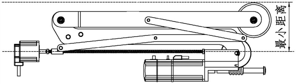 A two-degree-of-freedom extension type pipe cleaning robot support arm