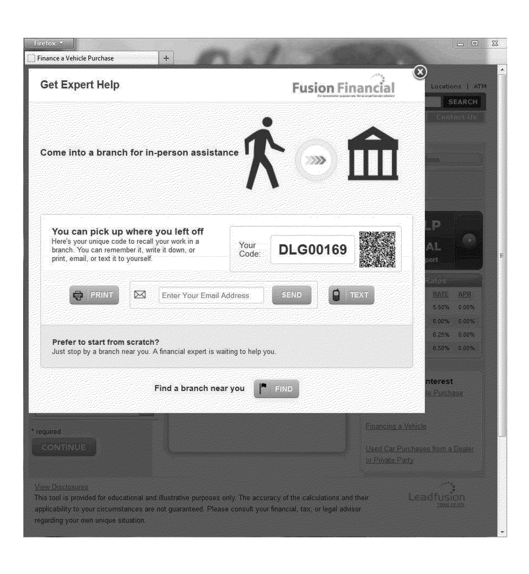 Bimodal computer-based system for selling financial products