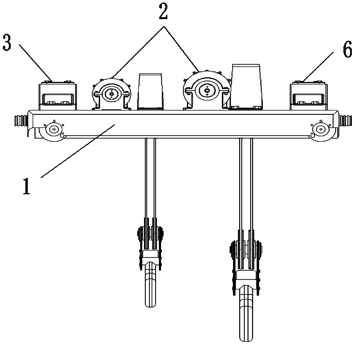 Permanent magnet direct drive lifting system with fault tolerance function for integrated crane