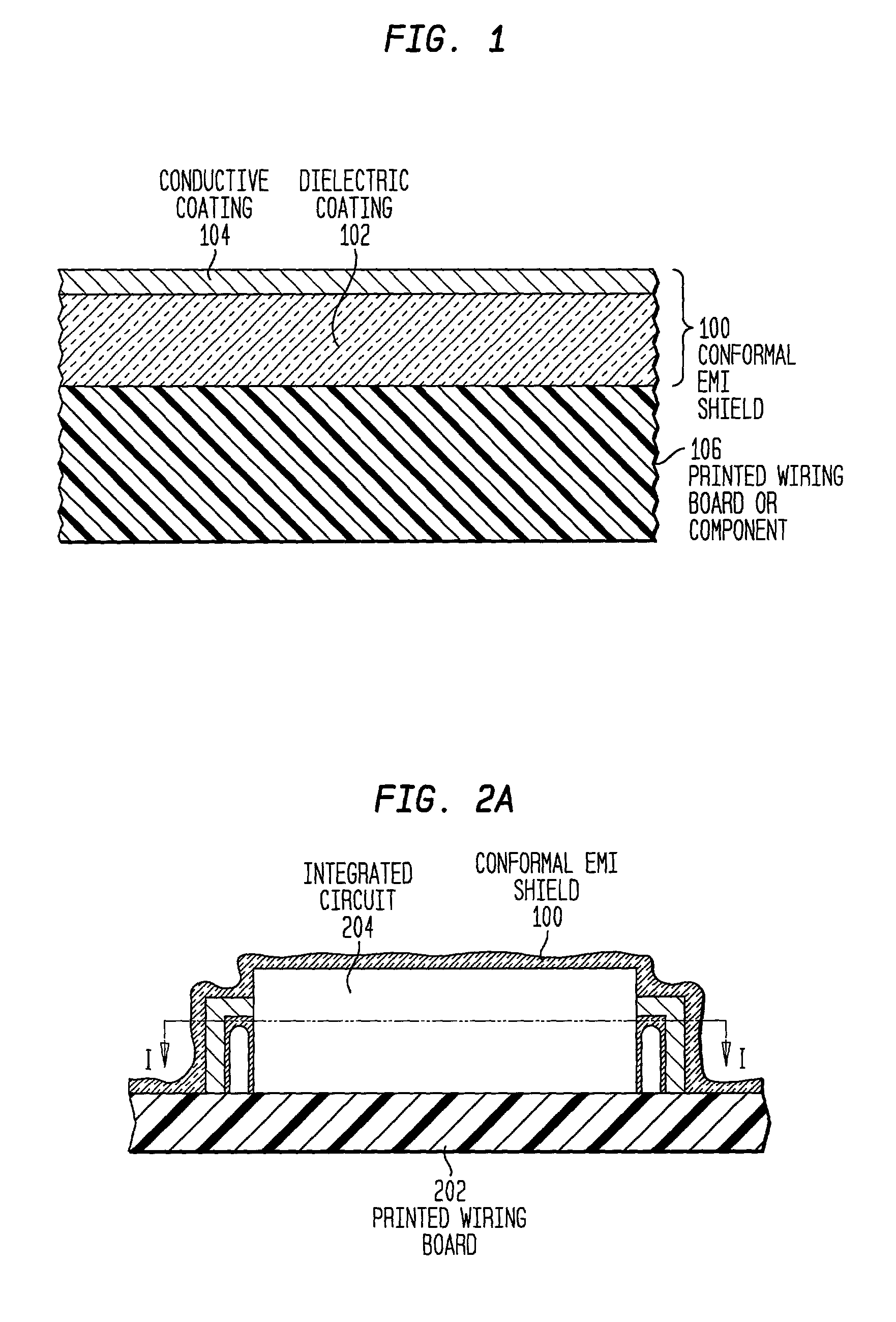 Board-level conformal EMI shield having an electrically-conductive polymer coating over a thermally-conductive dielectric coating