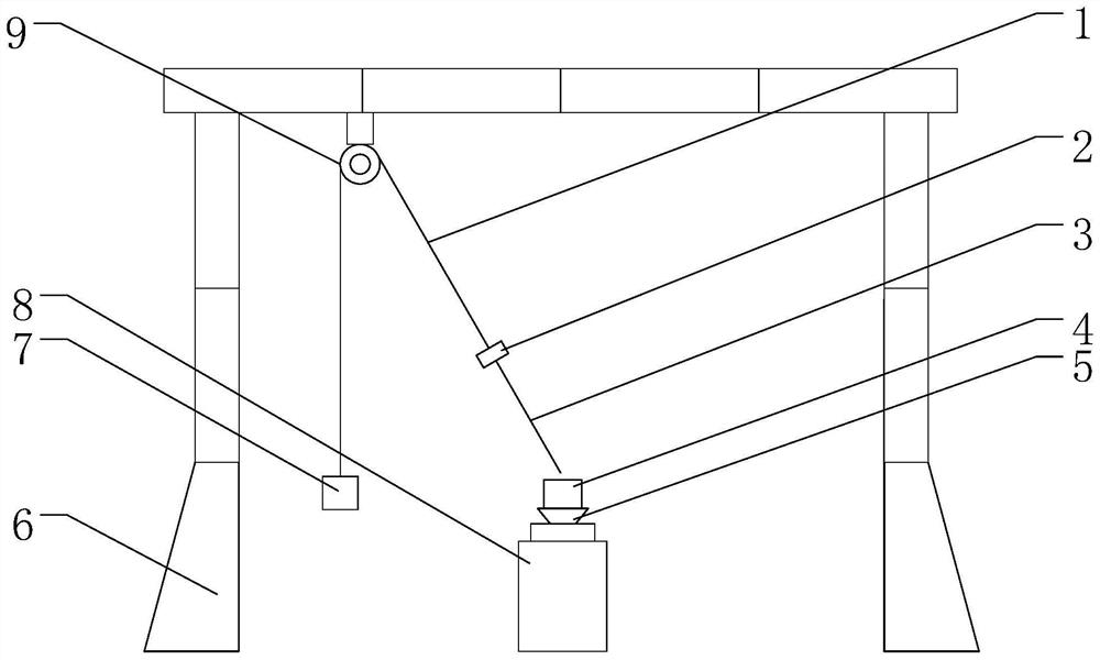 Rocket-borne equipment vibration test system and test method for loading prestress