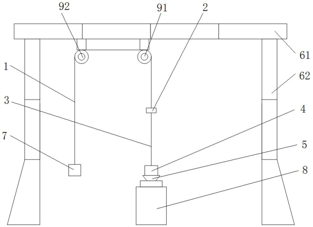 Rocket-borne equipment vibration test system and test method for loading prestress