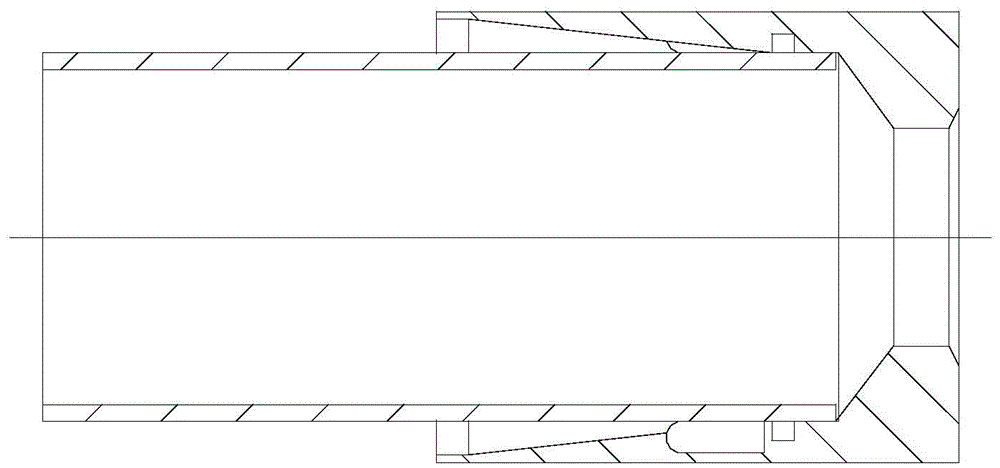 A brazing method for the end of a slender embedded casing pipe