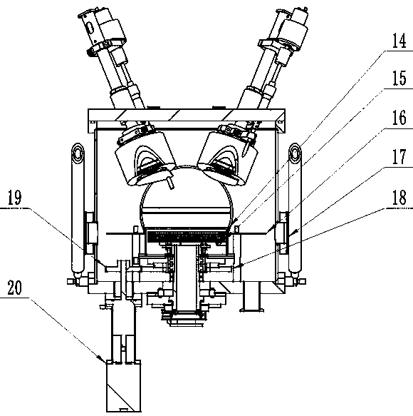 Small vacuum three-target magnetron sputtering coating machine