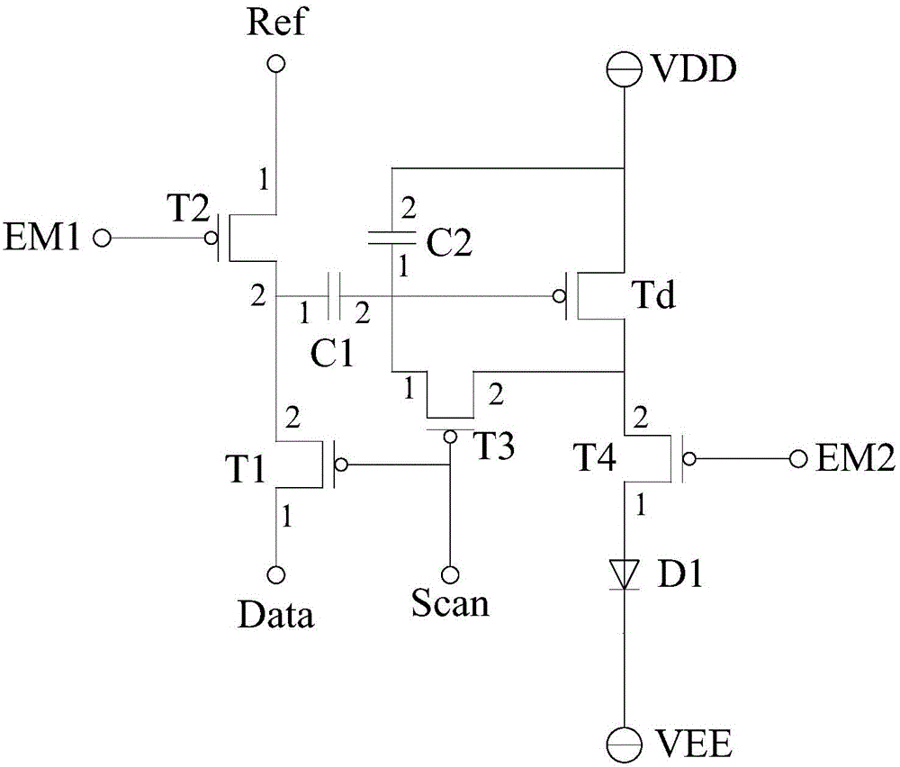 OLED (Organic Light Emitting Diodes) pixel compensating circuit, display panel and display device