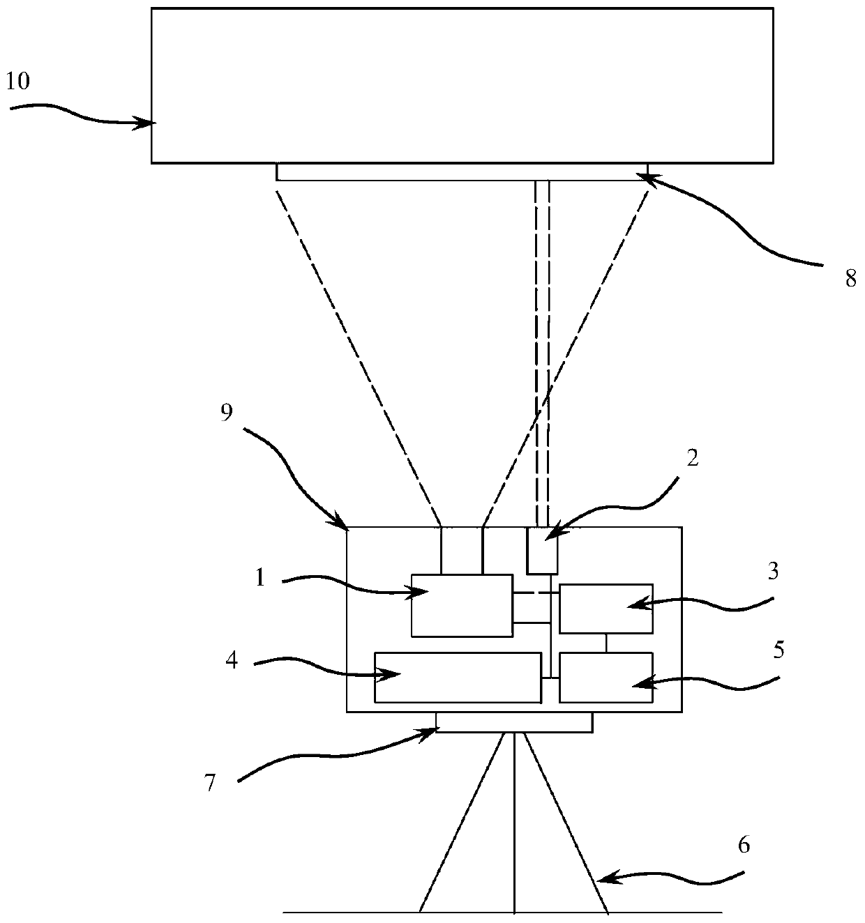 Image identification technology-based non-contact displacement detecting device and method