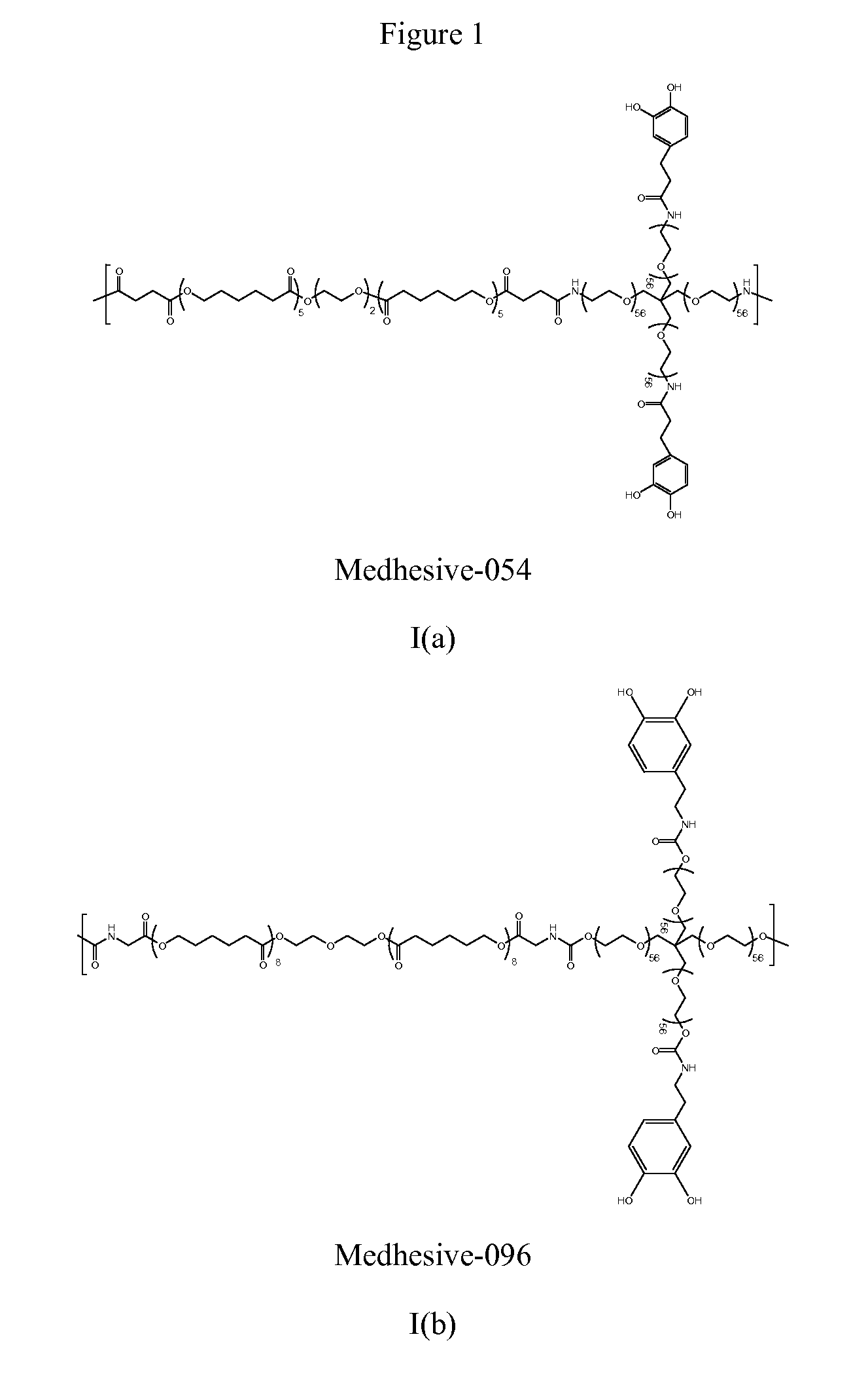 Multibranched bioadhesive compounds and synthetic methods therefor