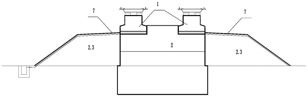 Bearing-rail beam low track and viaduct transition section structure of medium-low-speed magnetic suspension traffic engineering