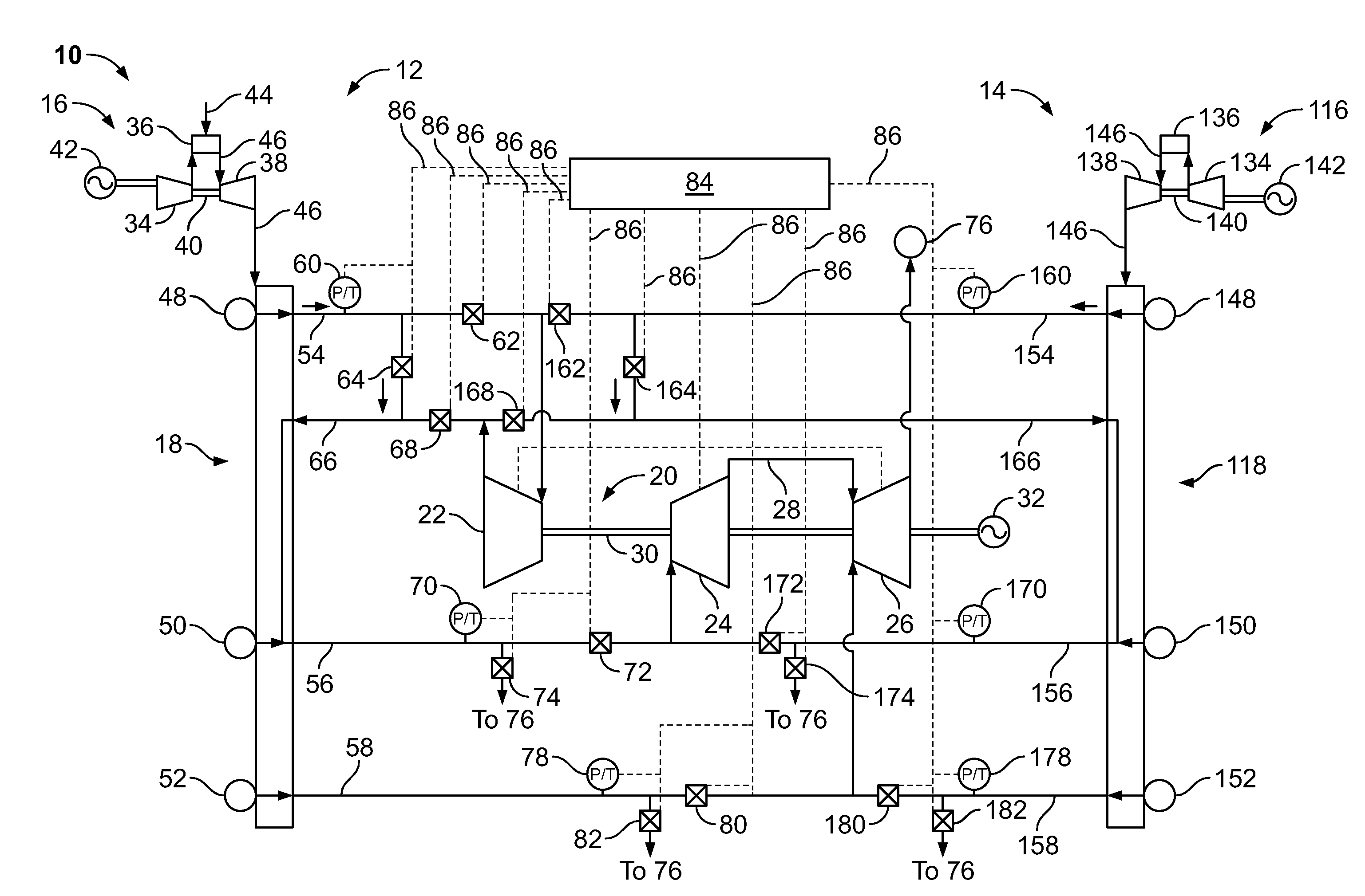 Systems and methods for channeling steam into turbines