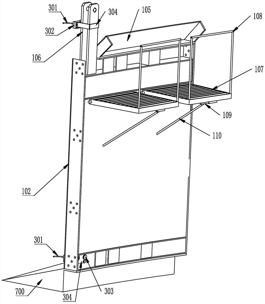 A super-large-diameter overall mobile metal formwork for shafts