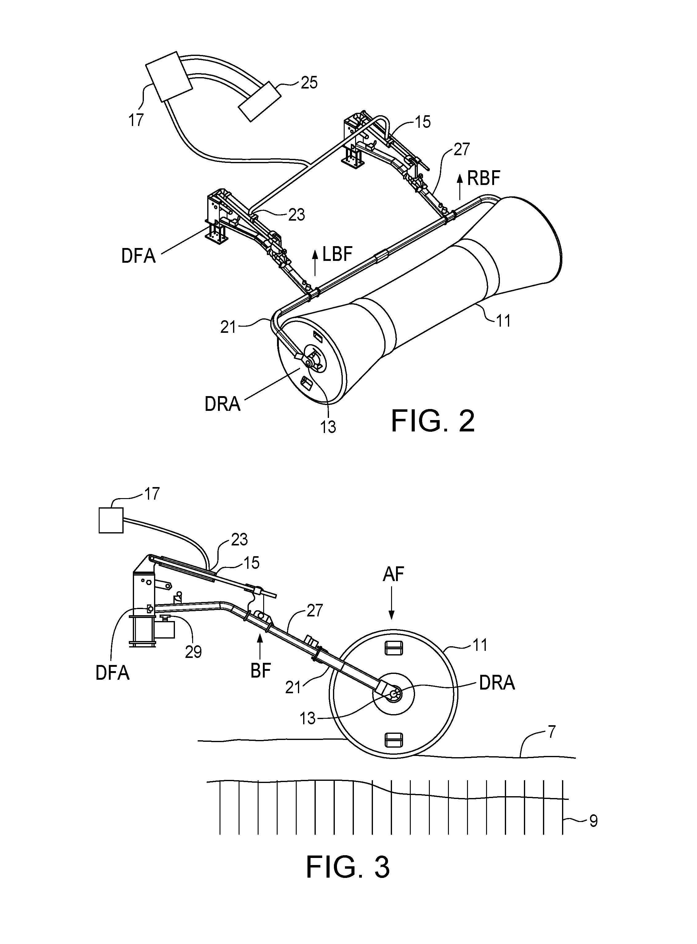 Swath roller with controlled anchoring force