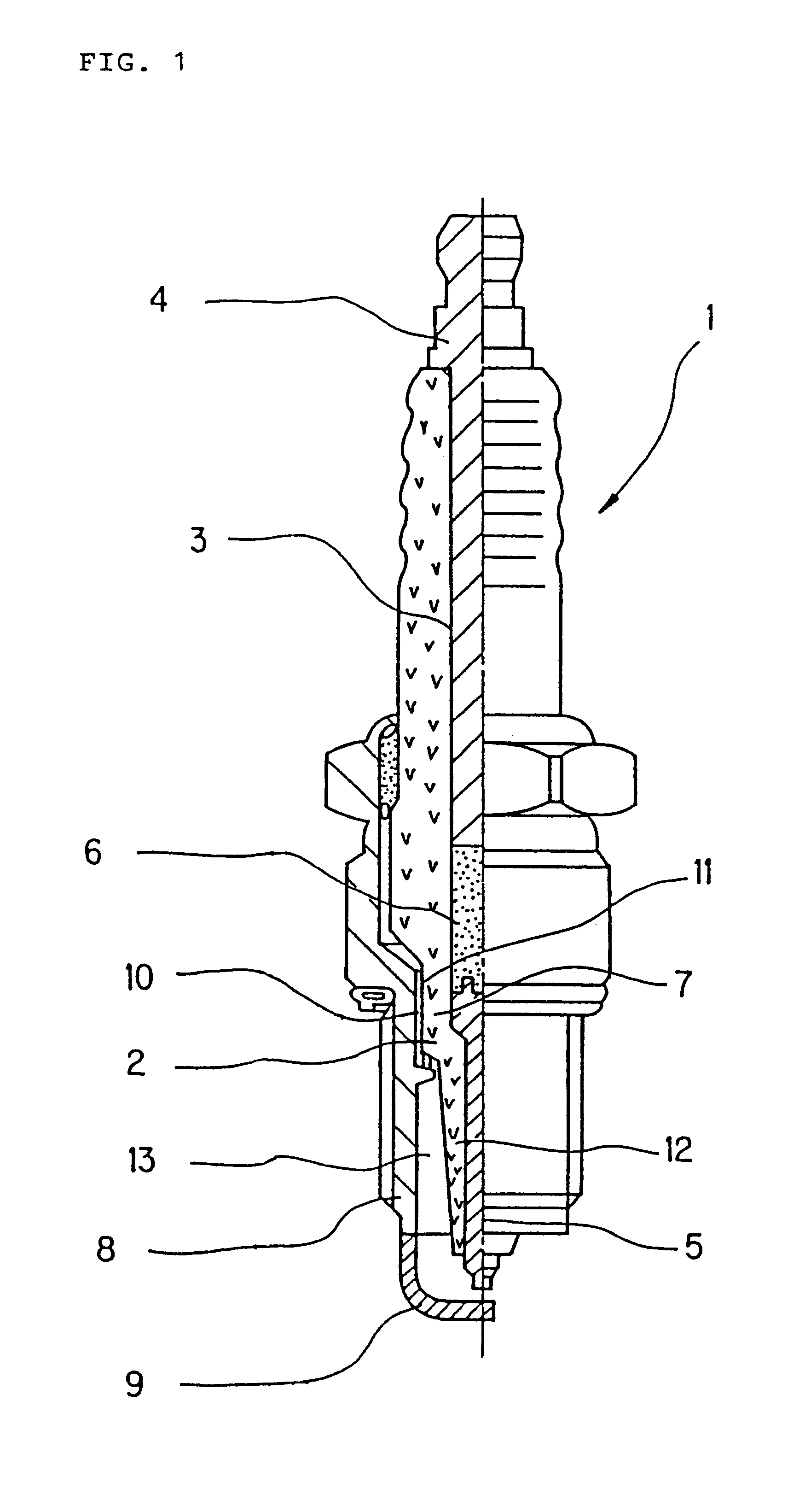 Spark plug having an oil film on an intermediate portion of the insulator or intermediate portion of the metallic shell