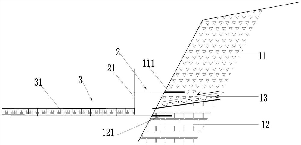 Measurement method of landslide or rock mass deformation during construction excavation