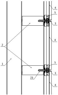 Installation method of rotary swing blade curtain wall