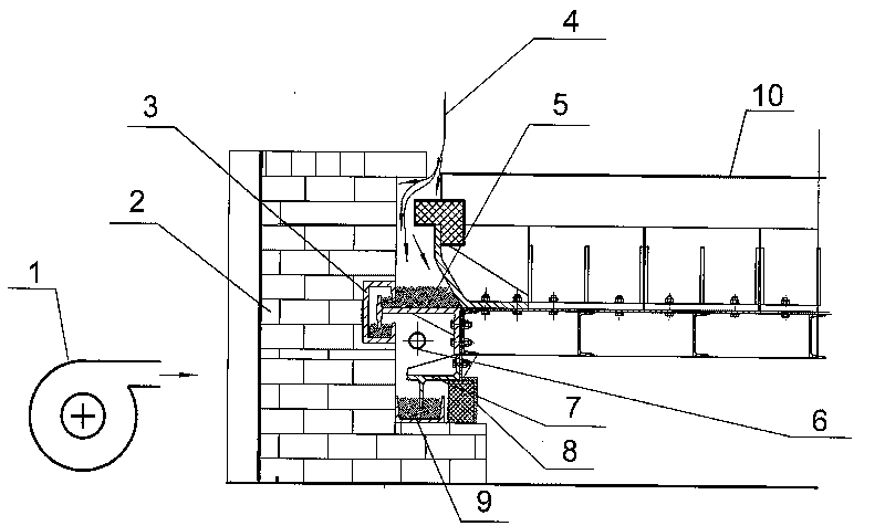 Sand seal structure for trolley of desktop forging furnace