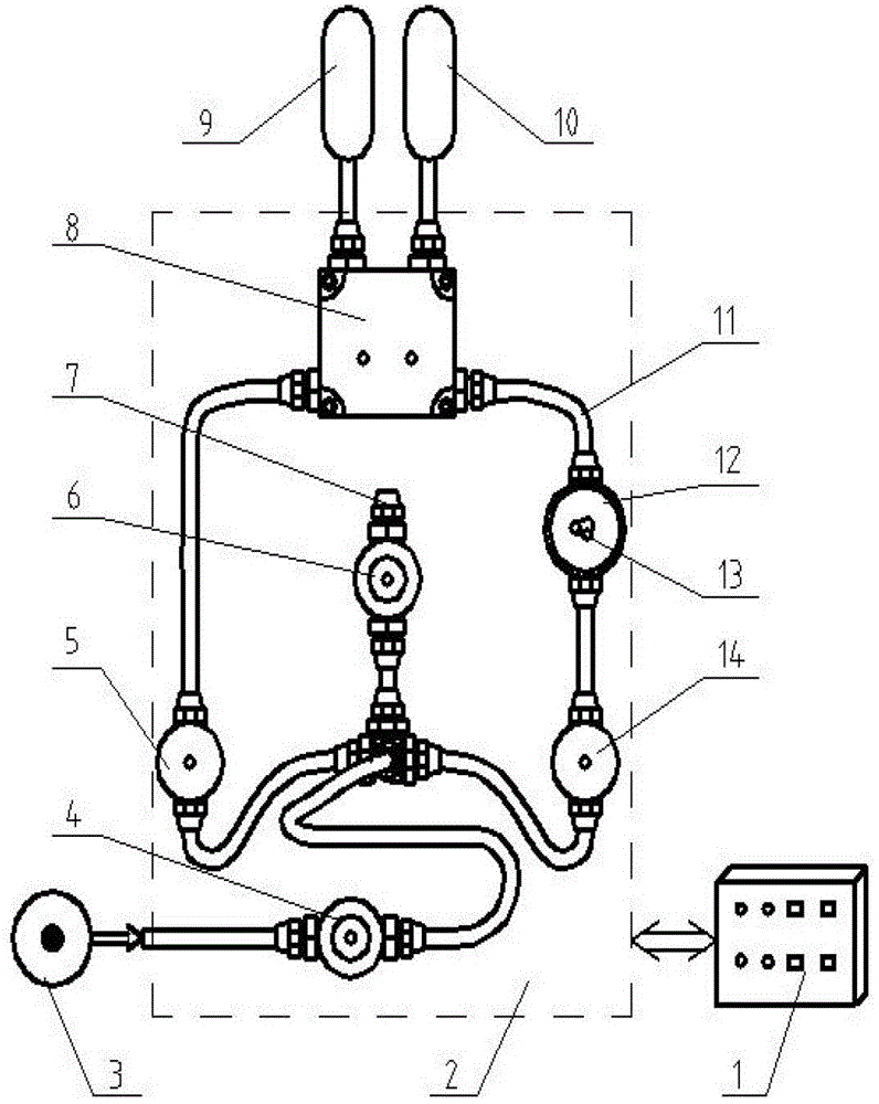 Method for testing internal volume of container by gas tightness detector by aid of gas-release process