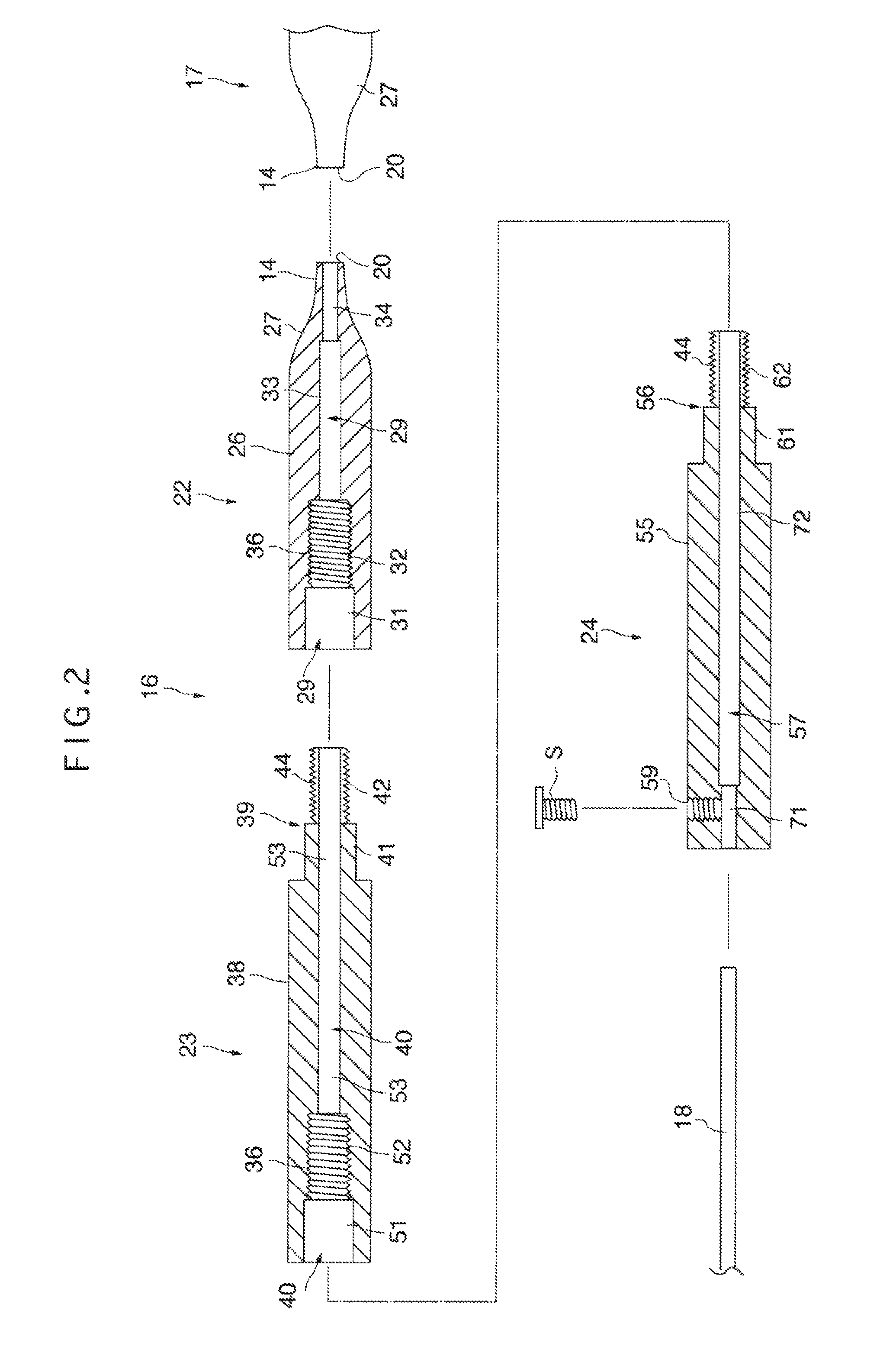 Mold for producing simulated blood vessel, method of producing simulated blood vessel and simulated blood vessel