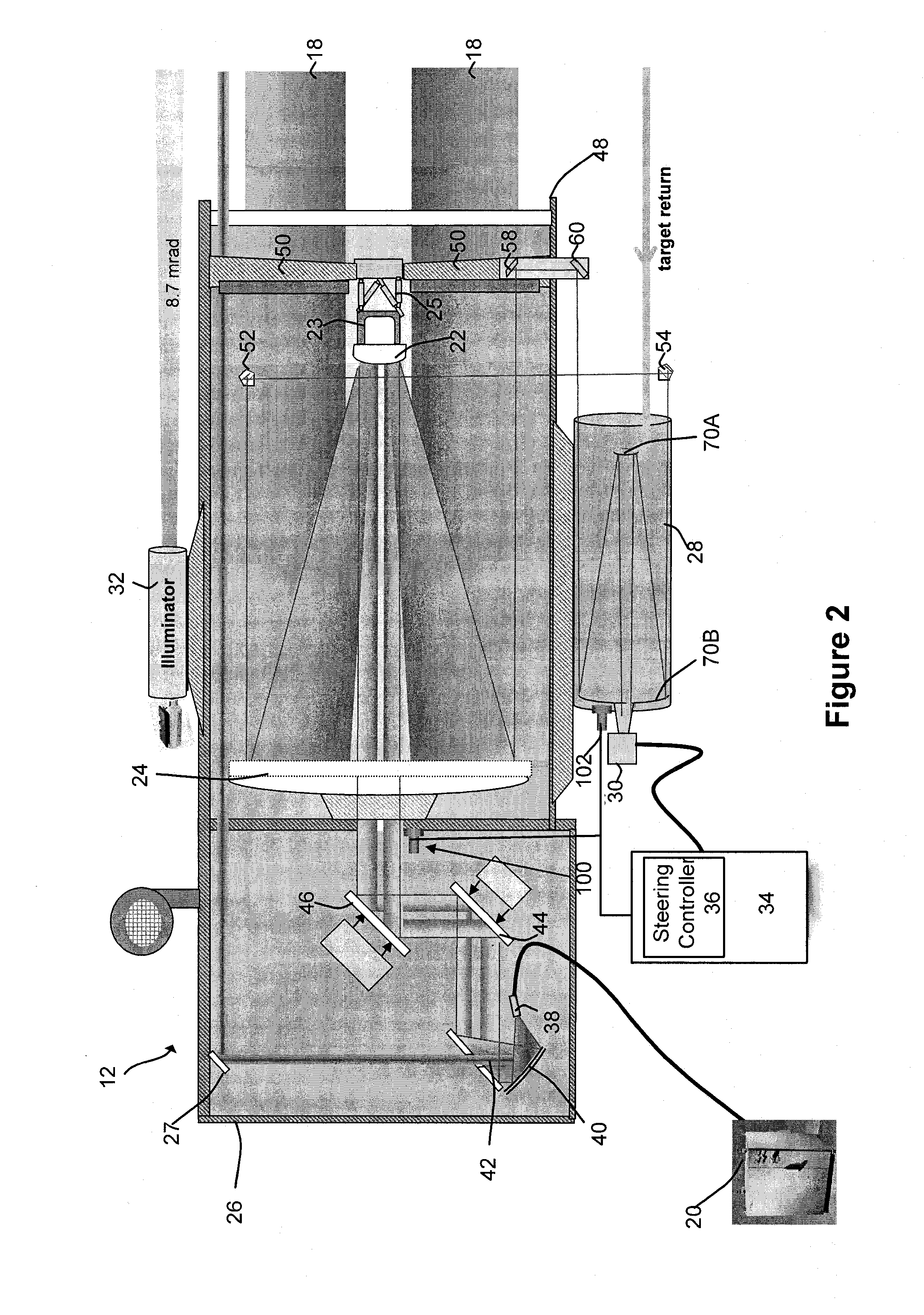 Semi-active optical tracking system