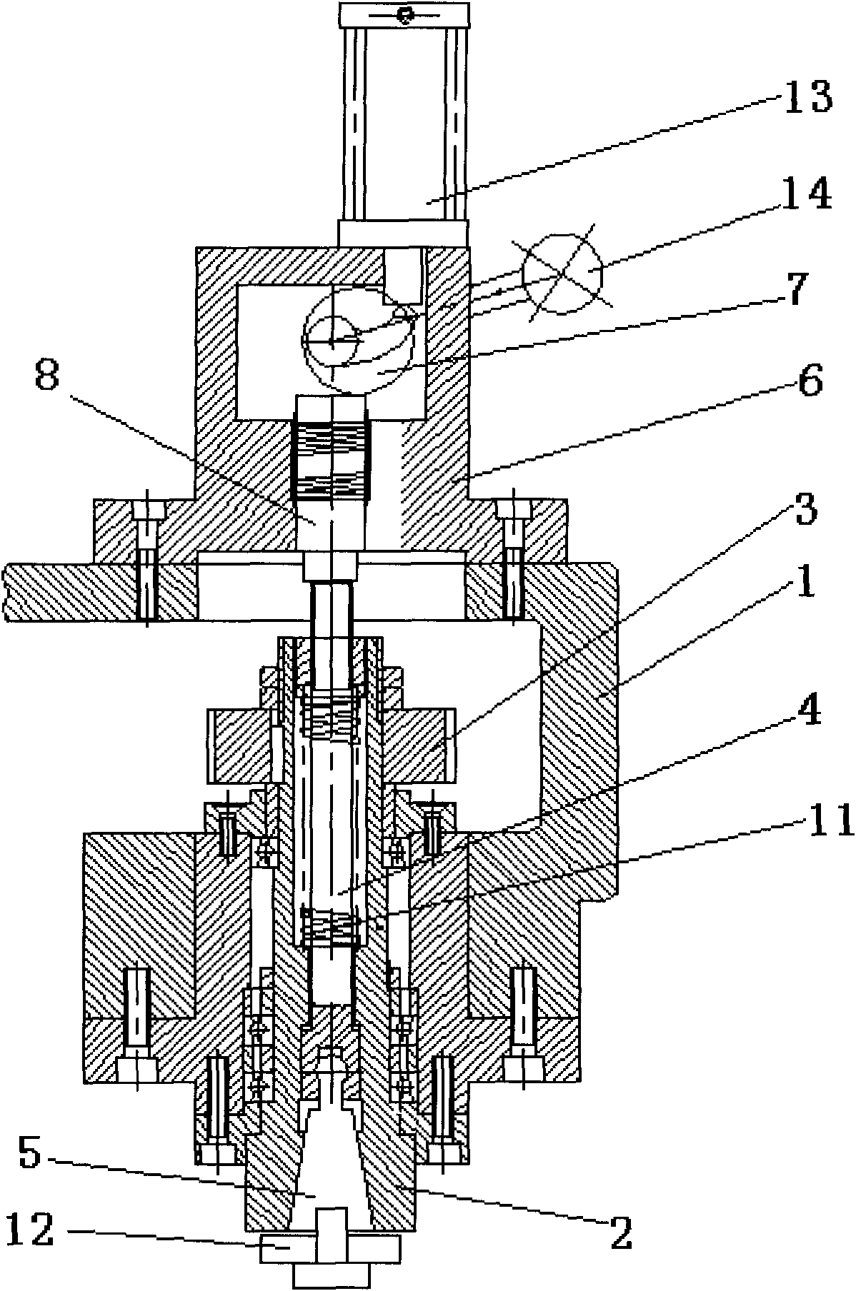 Rapid manual tool changing mechanism of numerical control milling machine