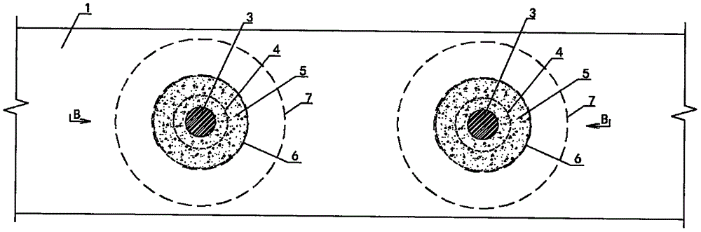 Stud anti-shearing connecting piece for constraining concrete splitting and splitting development