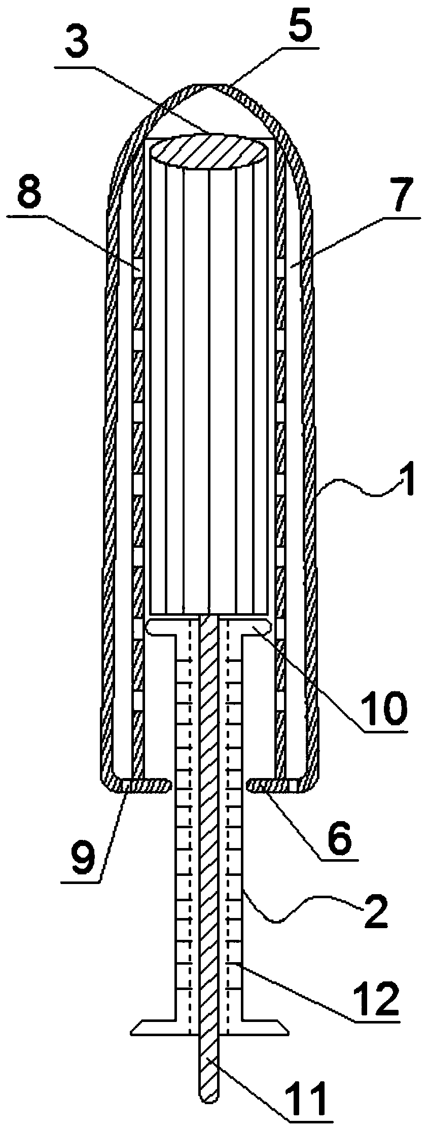 Postoperative rectal blood suction hemostasis device