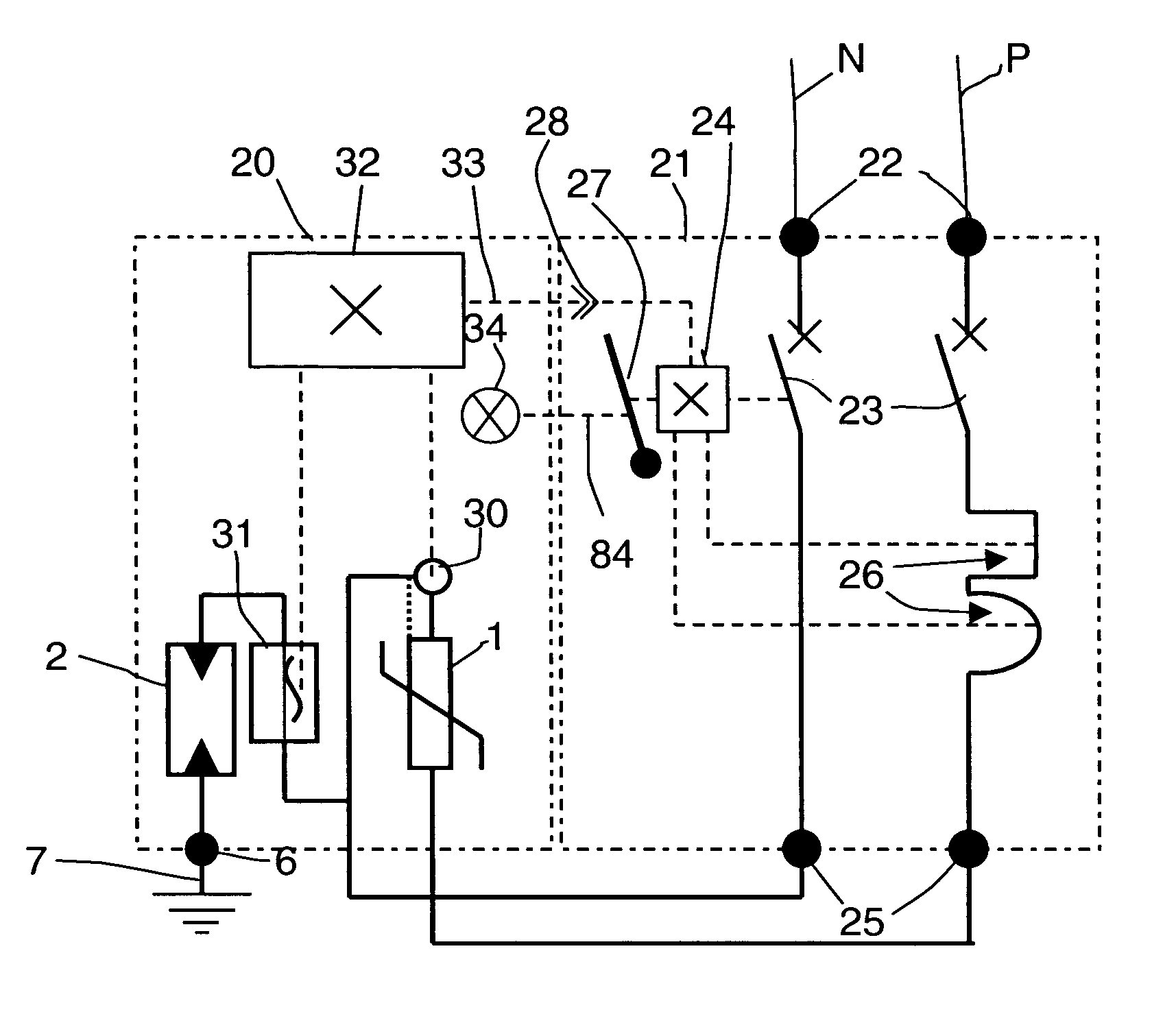 Voltage surge protection device