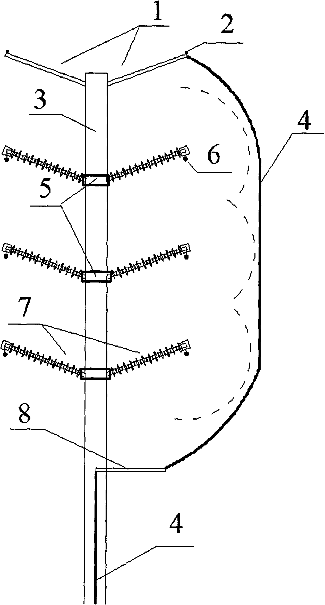 Compound material pole tower