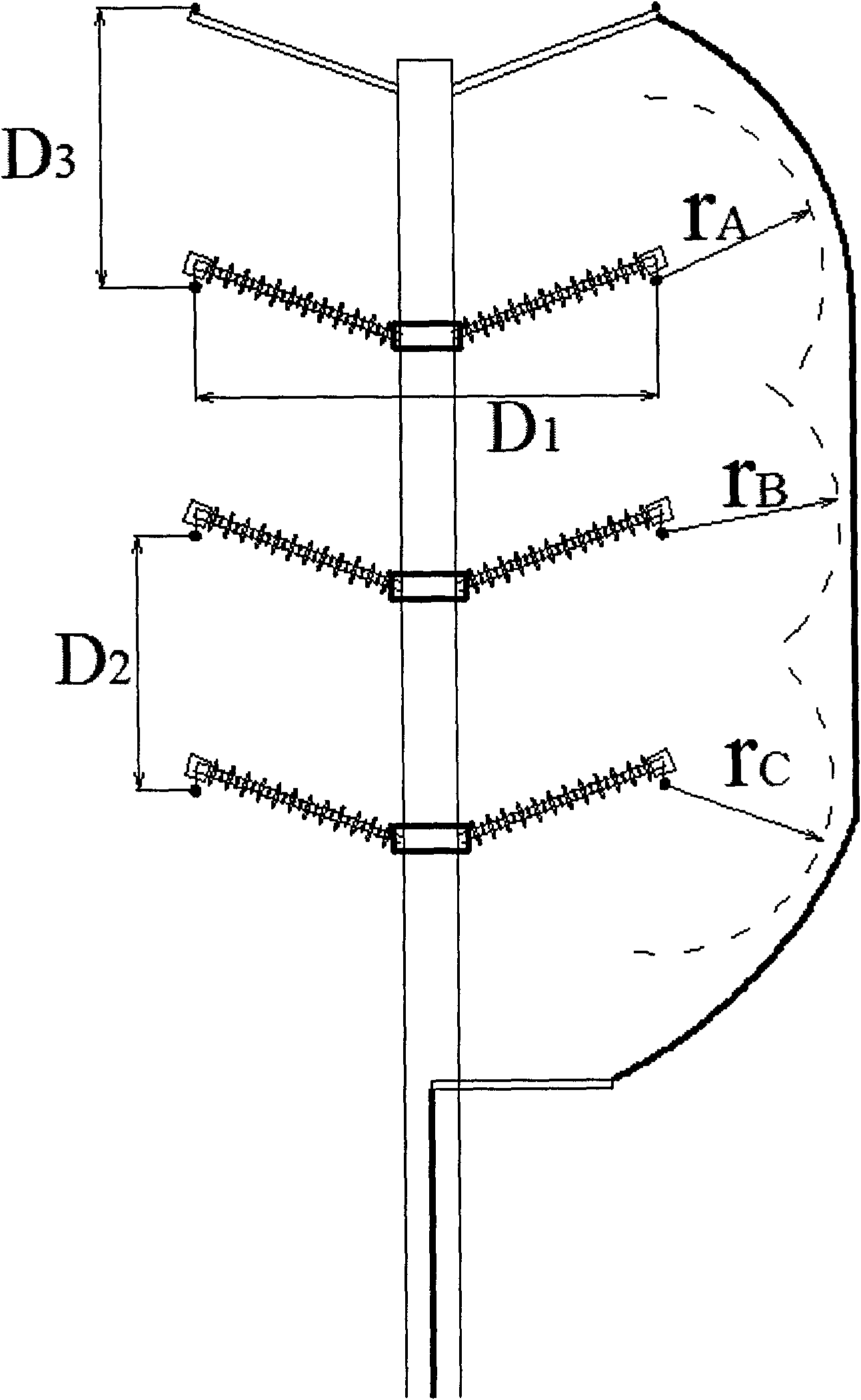 Compound material pole tower