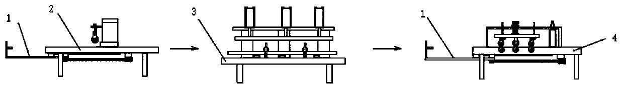 Semi-automatic production line for bamboo wood production