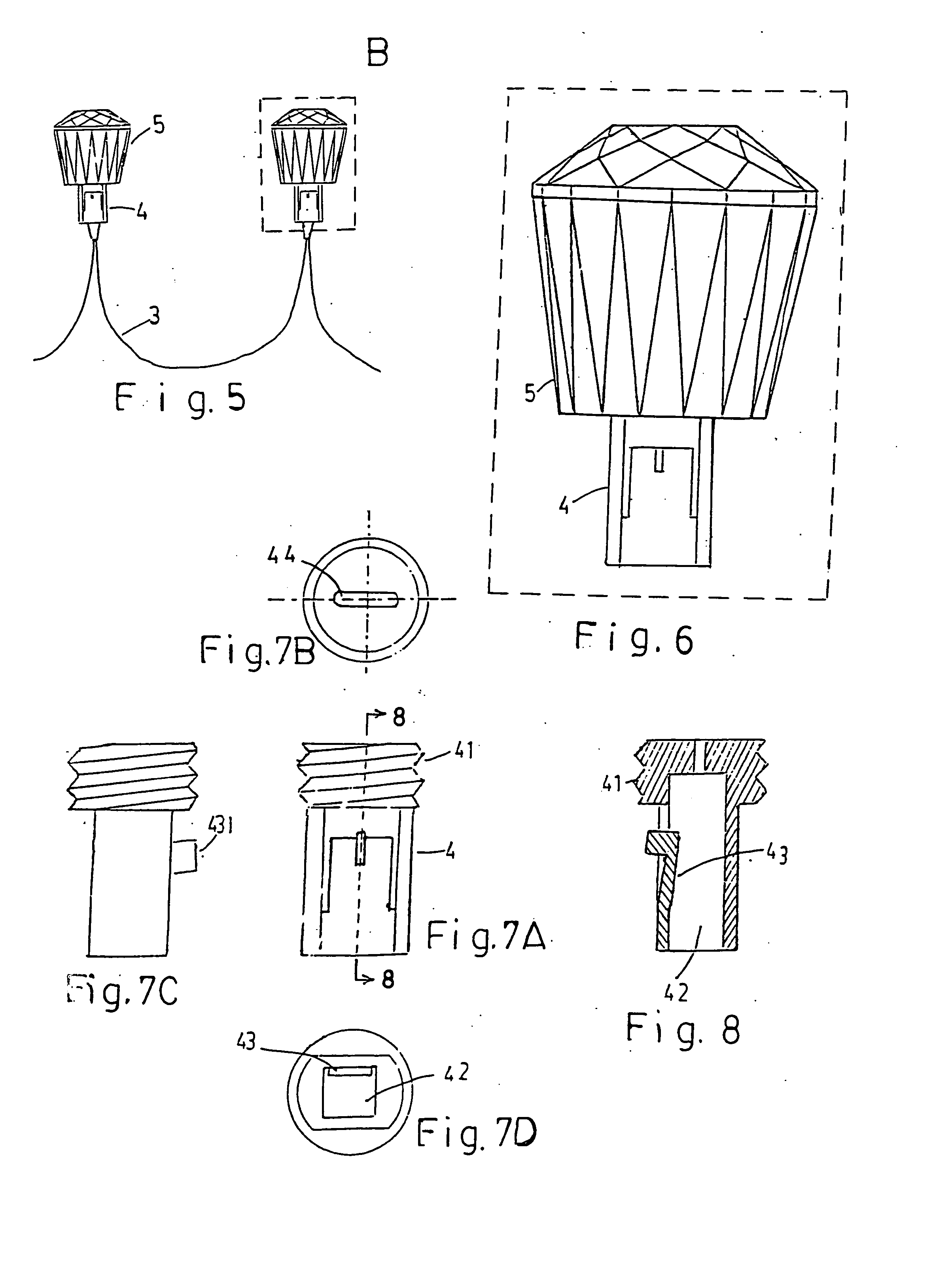 Intermediary base for fairy light lampshade having rhombus faces