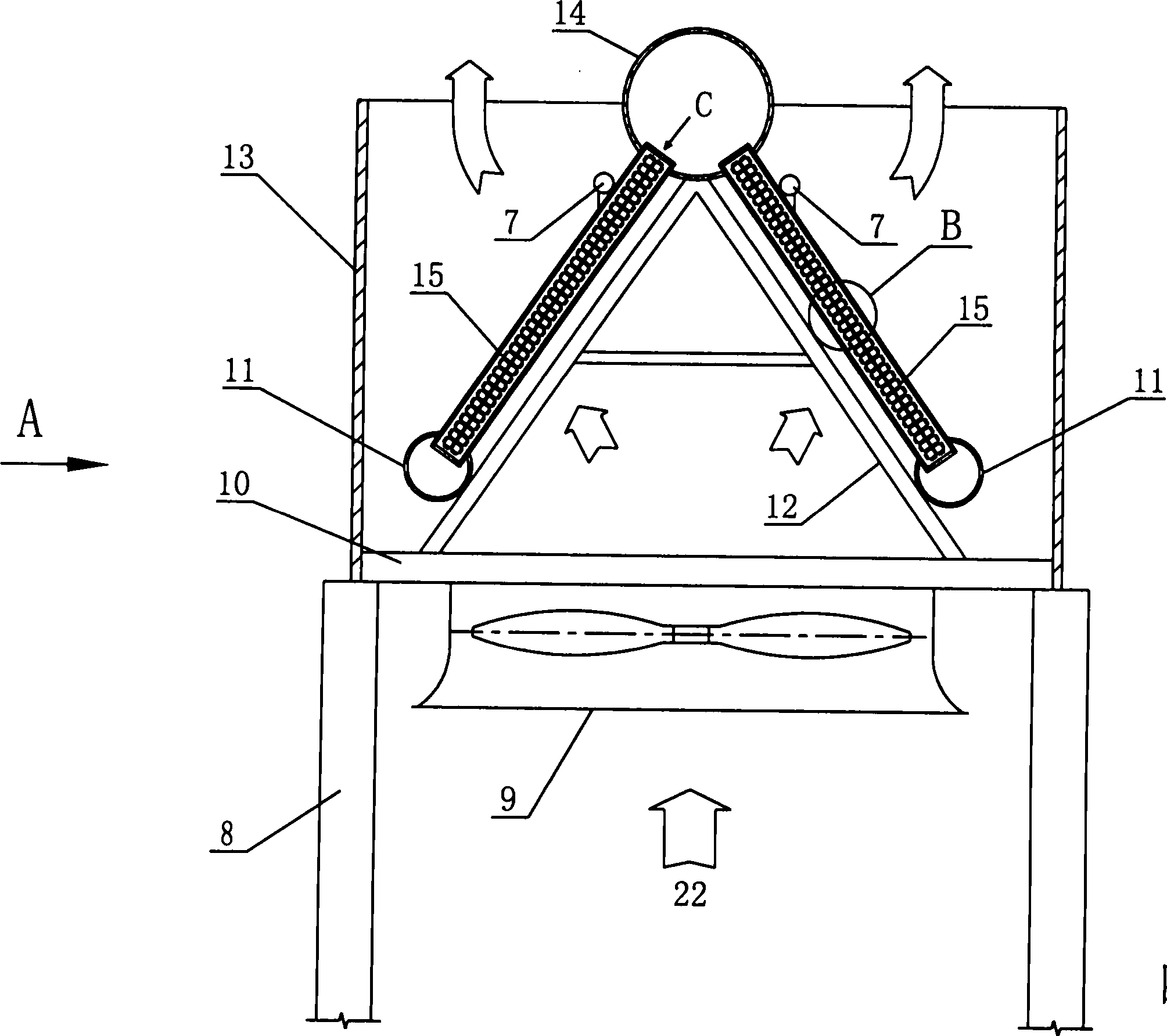 Plate type air condenser