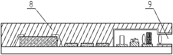 Lateral-outlet photoelectric sending-receiving-function integrated SiP encapsulating structure and process method thereof