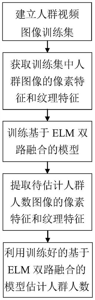 A crowd counting method based on two-way fusion of elm