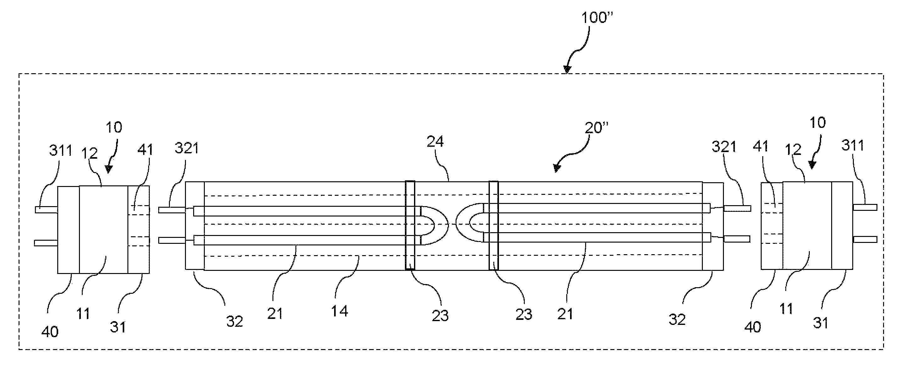 Lamp module with electronic connector adapter