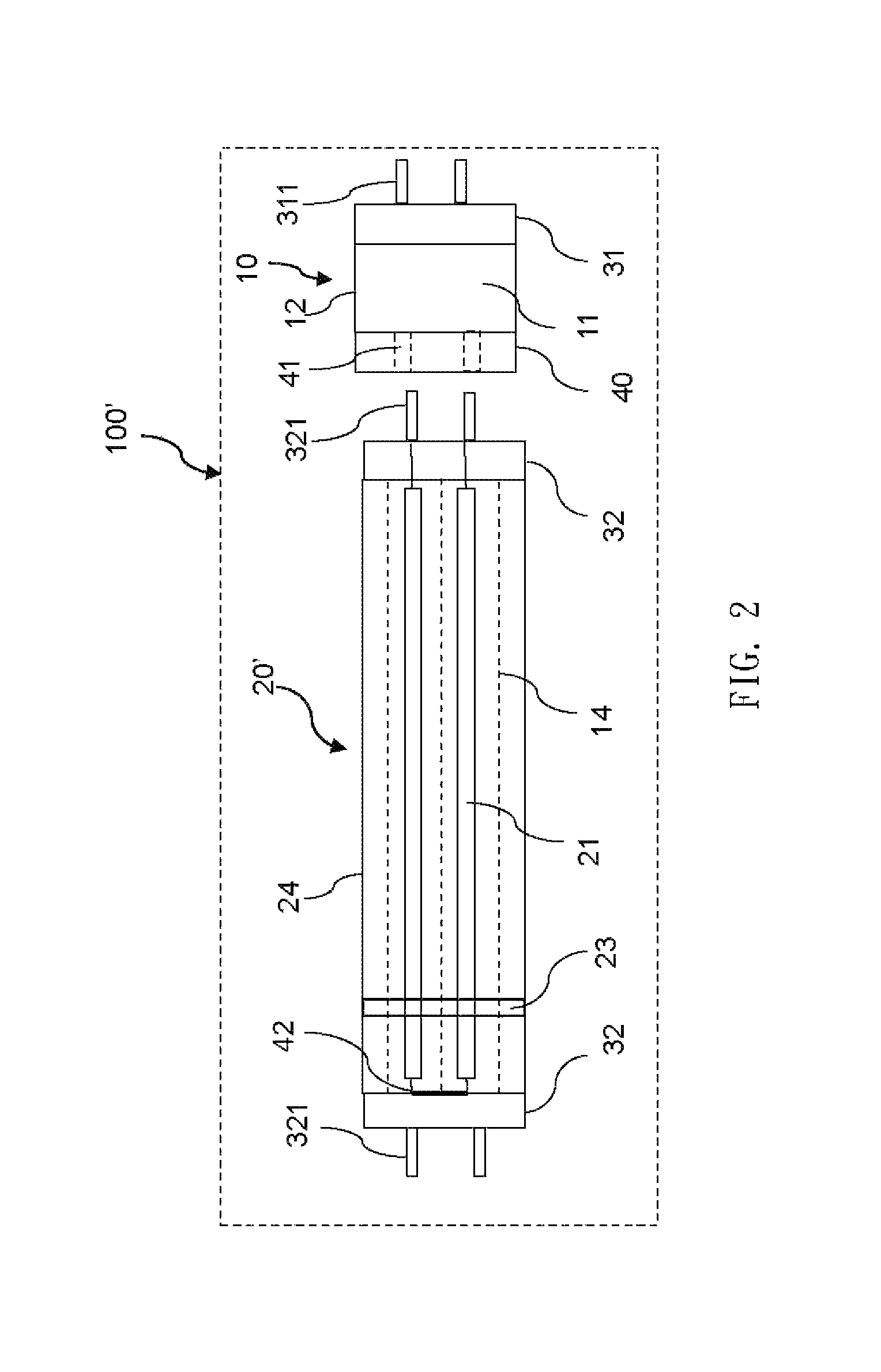 Lamp module with electronic connector adapter