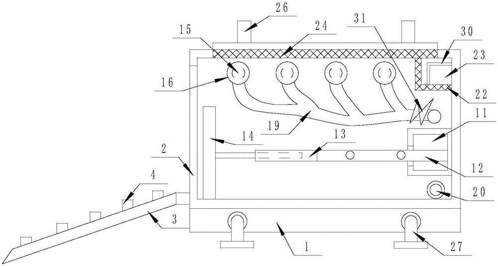 Container with function of cleaning animal living waste