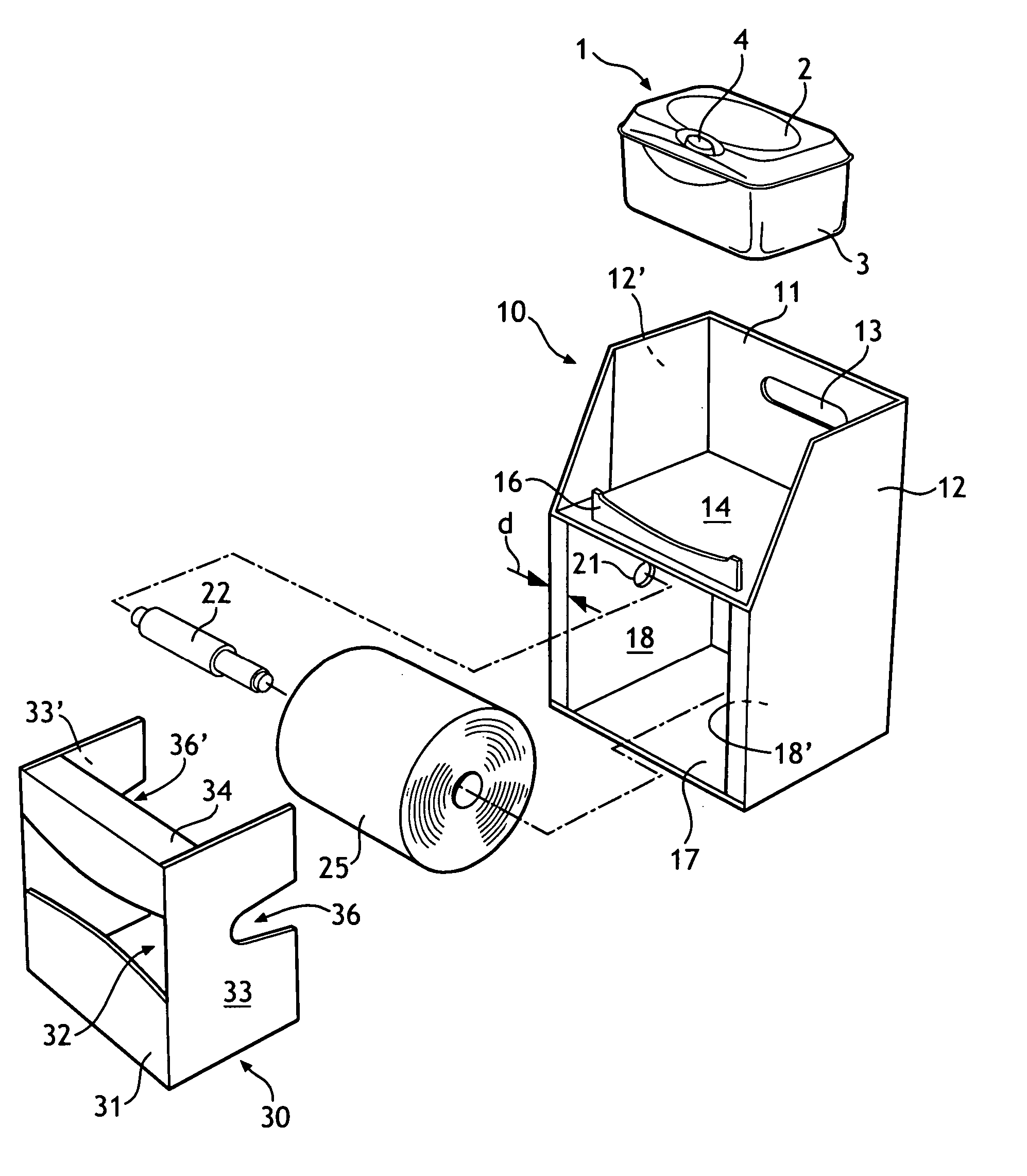 Trial kit for toilet paper and moist wipes