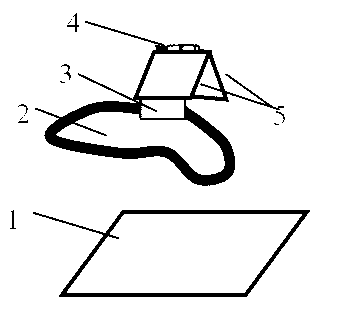 Plane mirror device for reducing head drop work